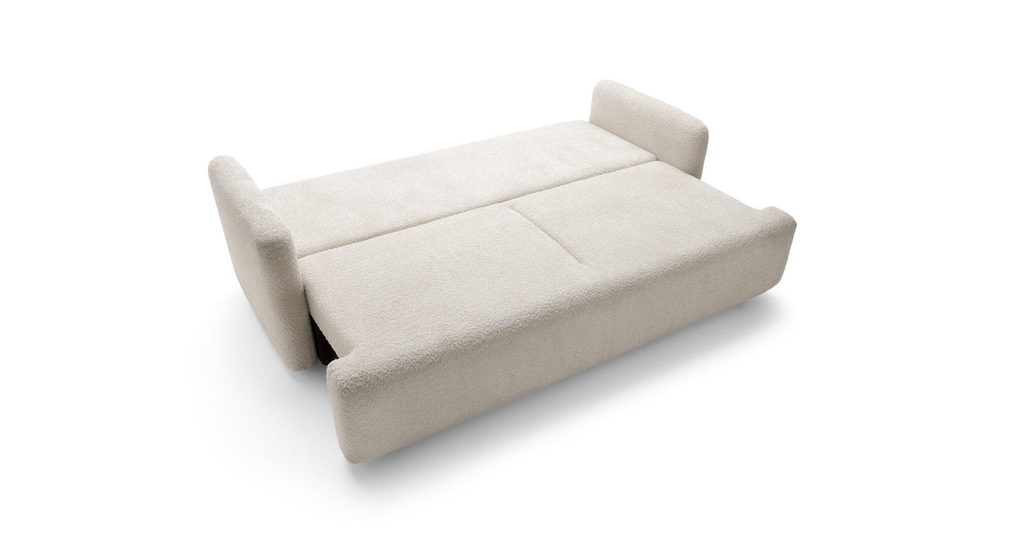 Designer Sofa Cloud Bouclé mit Schlaffunktion und Stauraum