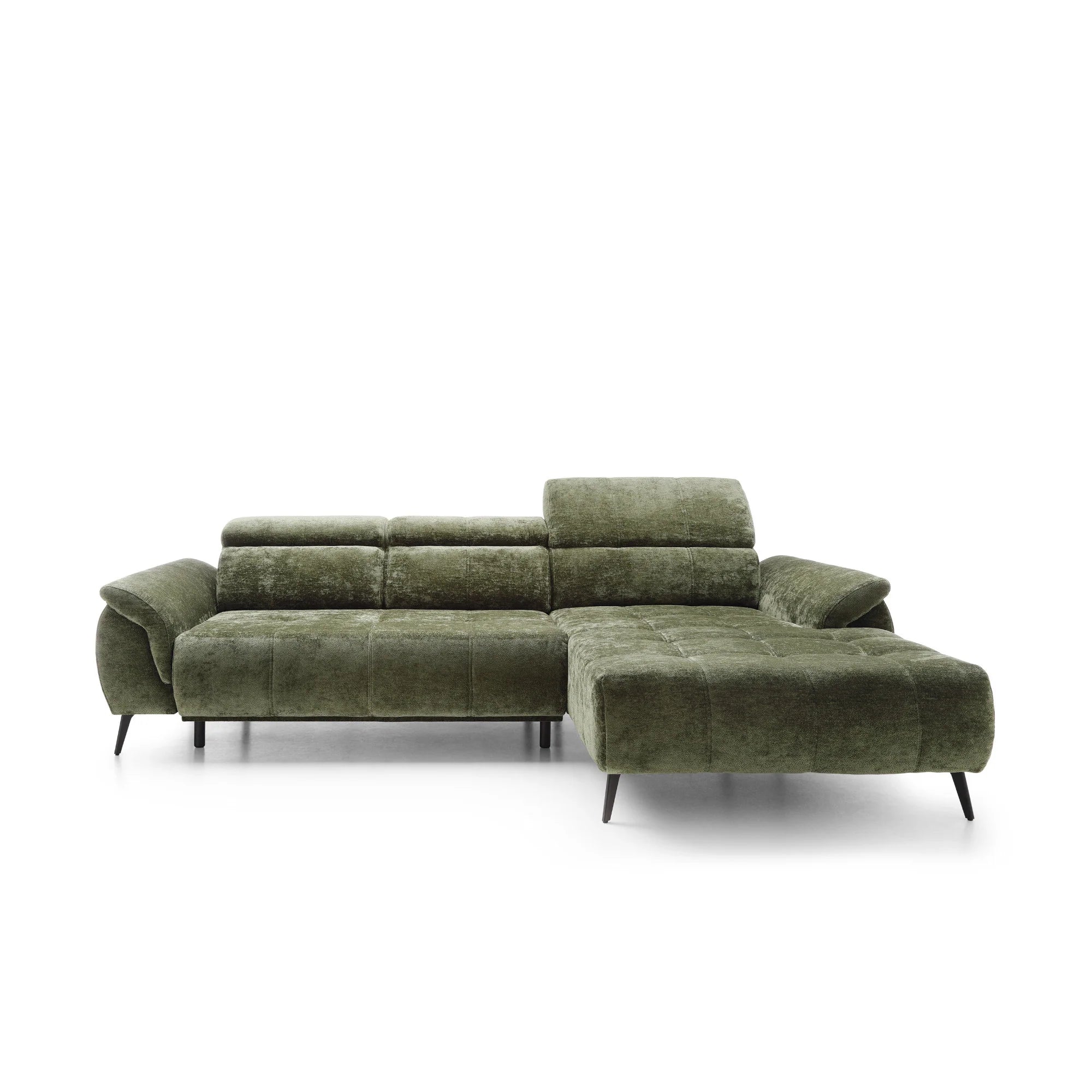 Designer Ecksofa Genova elektrisch Sitzverlängerung & Chenille