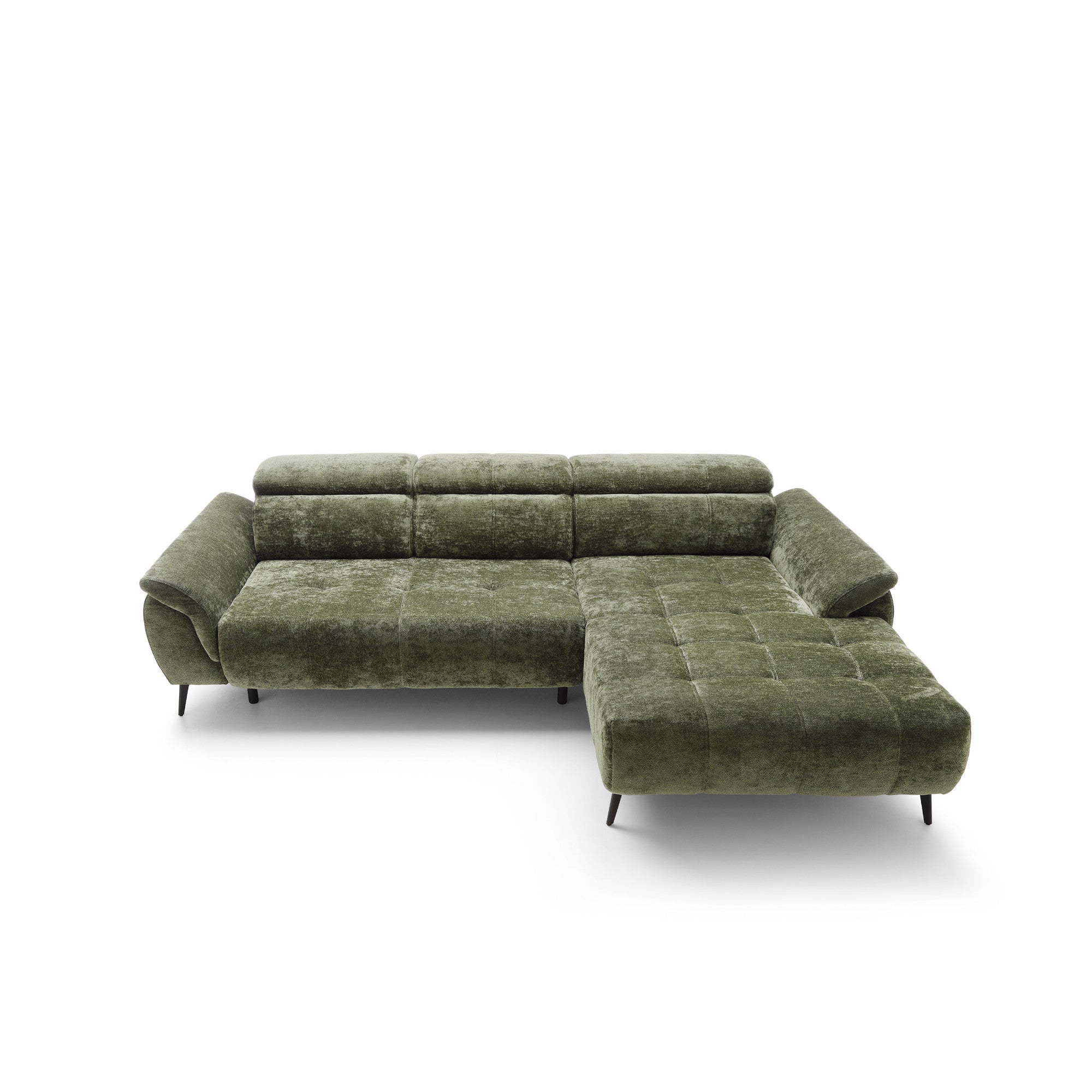 Designer Ecksofa Genova elektrisch Sitzverlängerung & Chenille