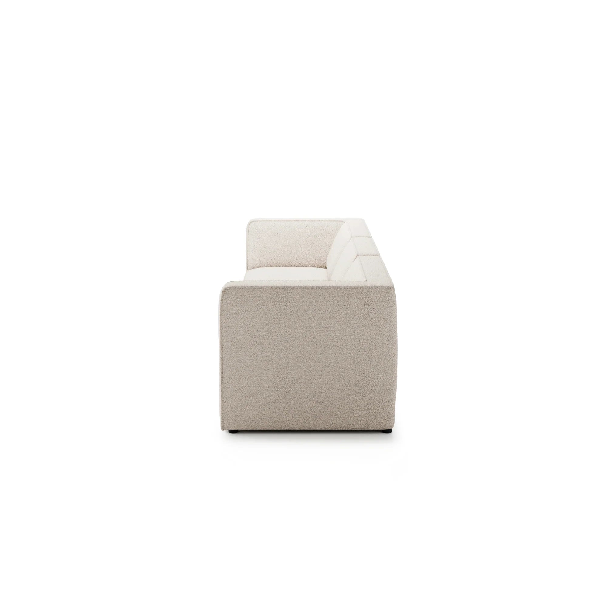 Designer Sofa Hugg 3‑Sitzer modular in Bouclé