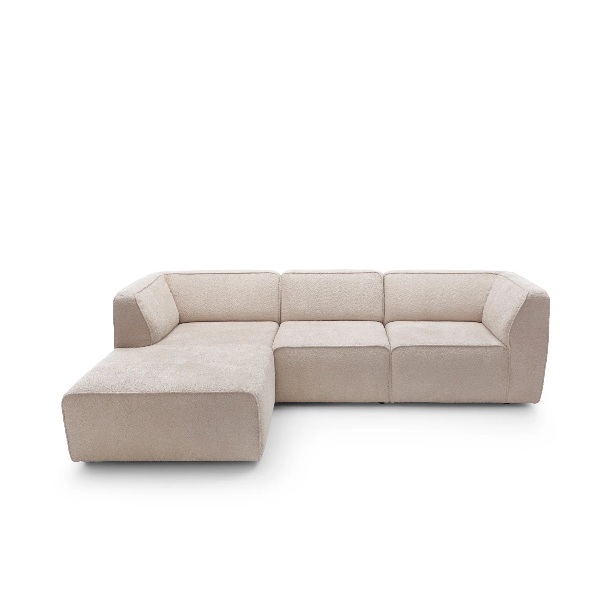 Designer Ecksofa Hugg II modular in Bouclé