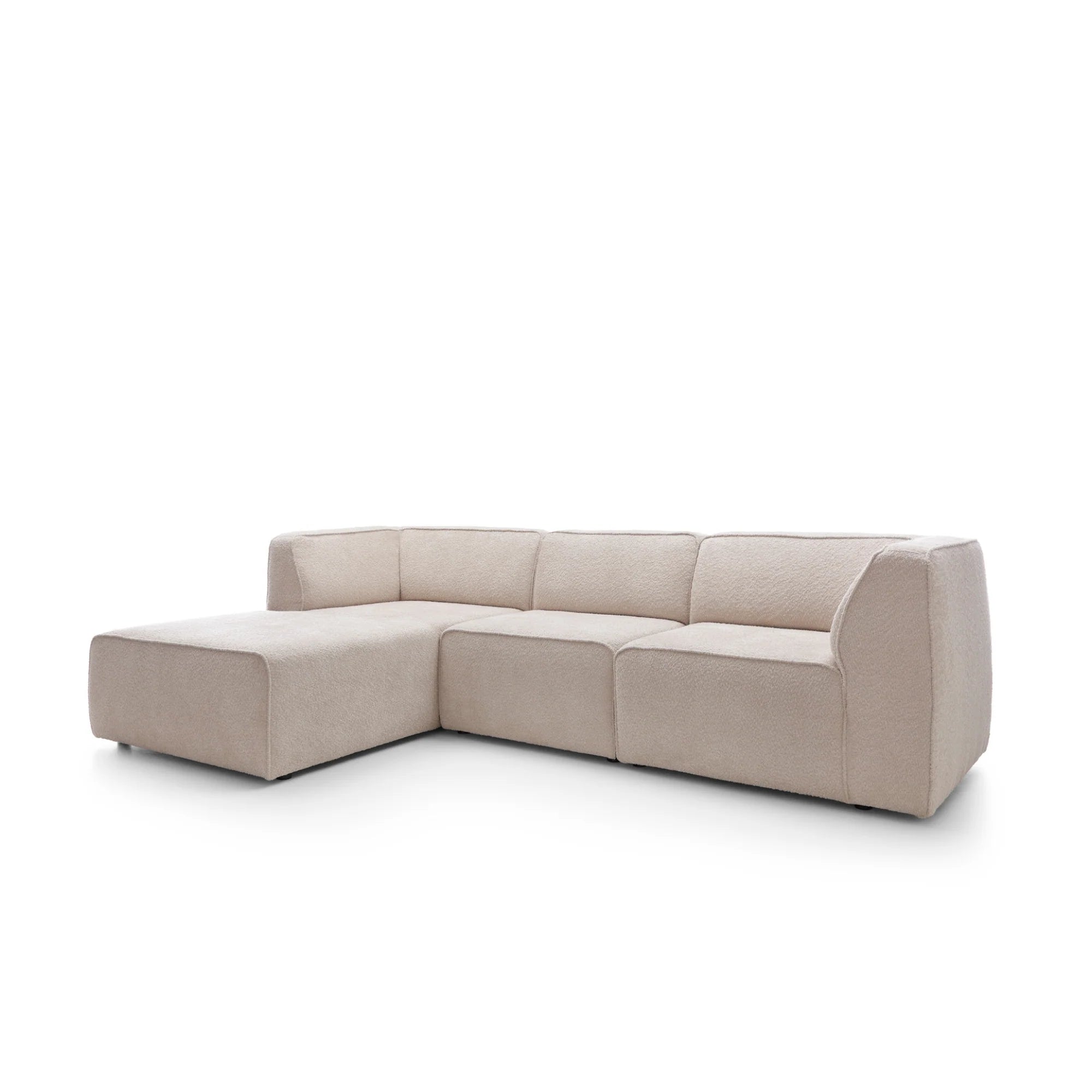Designer Ecksofa Hugg II modular in Bouclé
