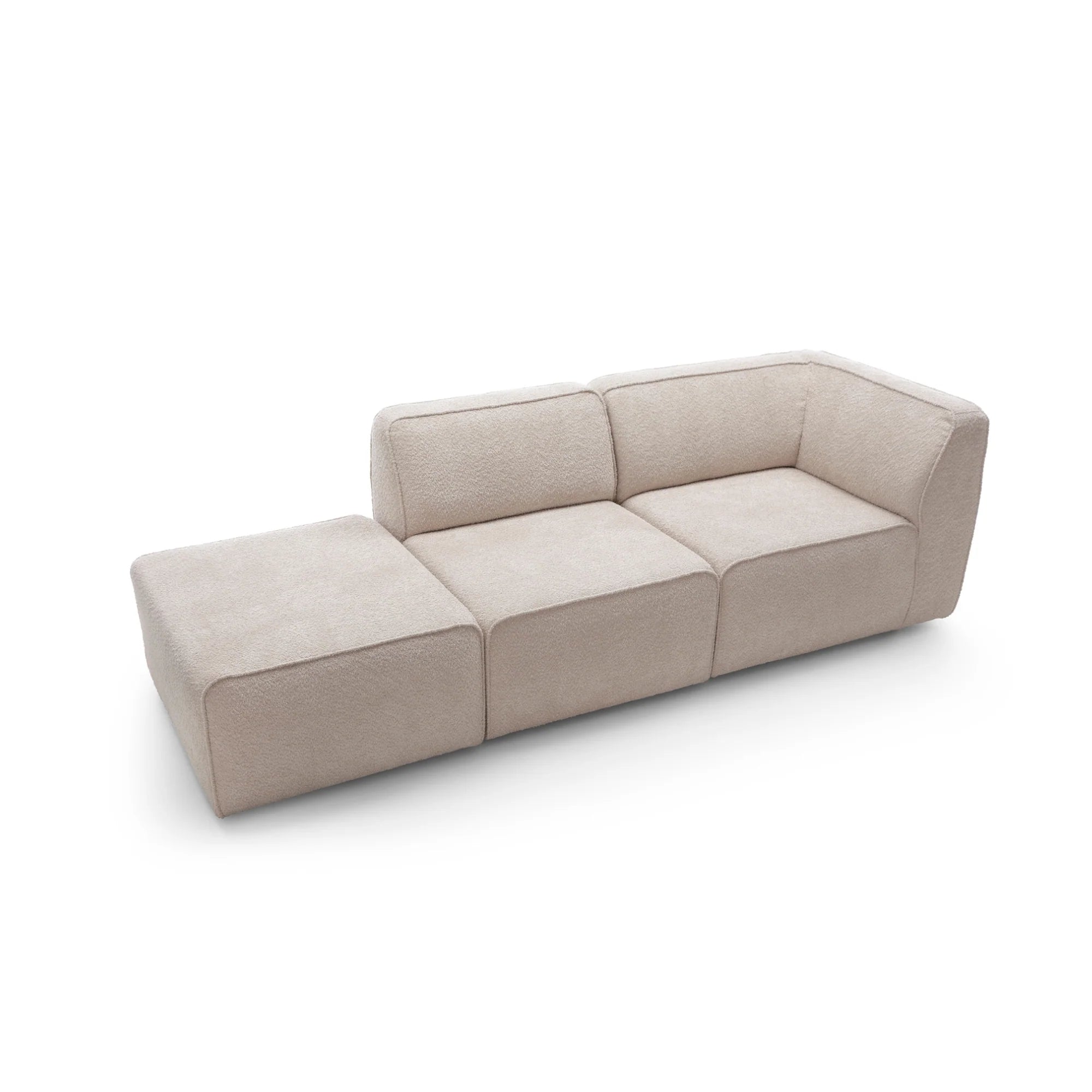 Designer Sofa Hugg Pouf modular in Bouclé