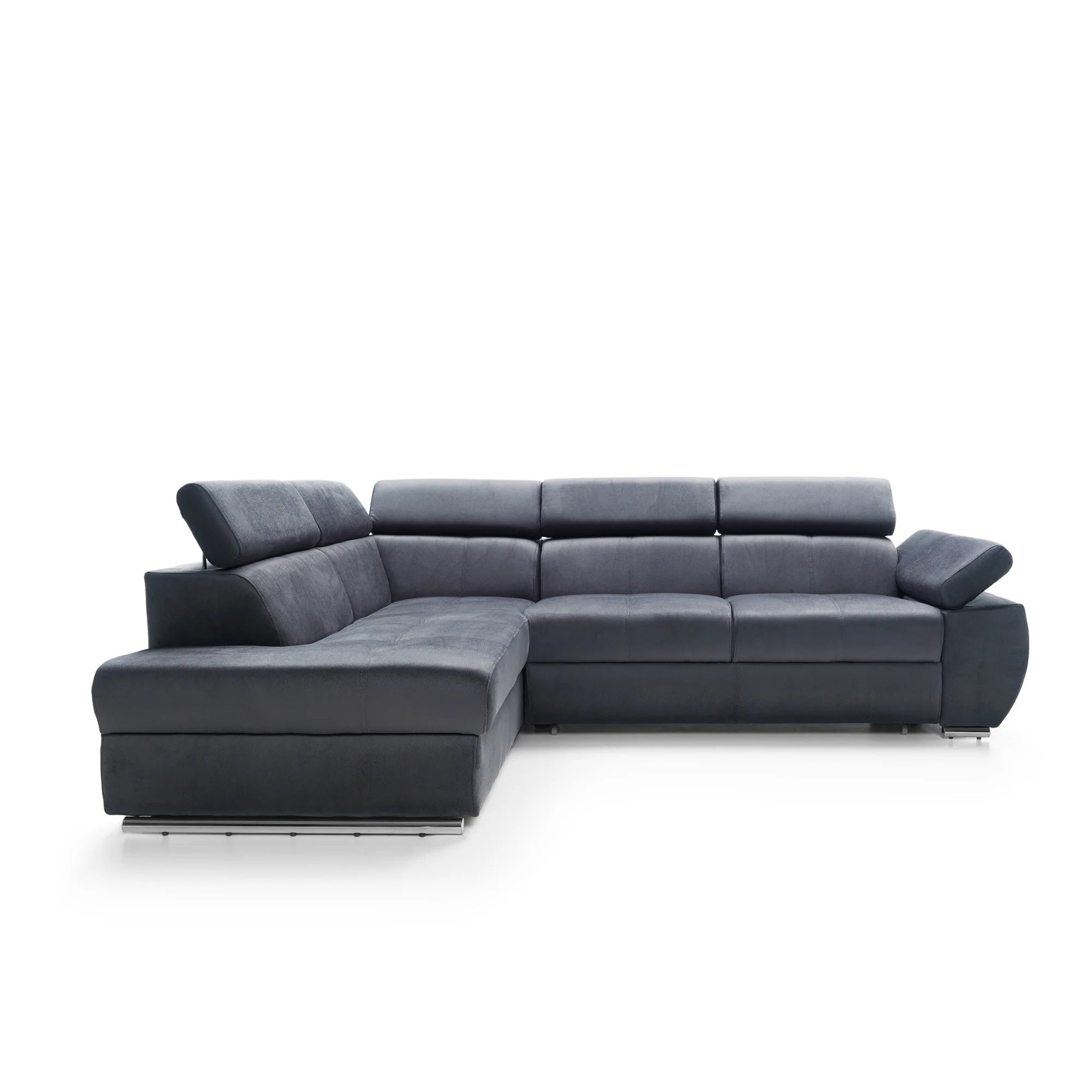 Designer Ecksofa Lizbona II mit Schlaffunktion & Bettkasten in Samt