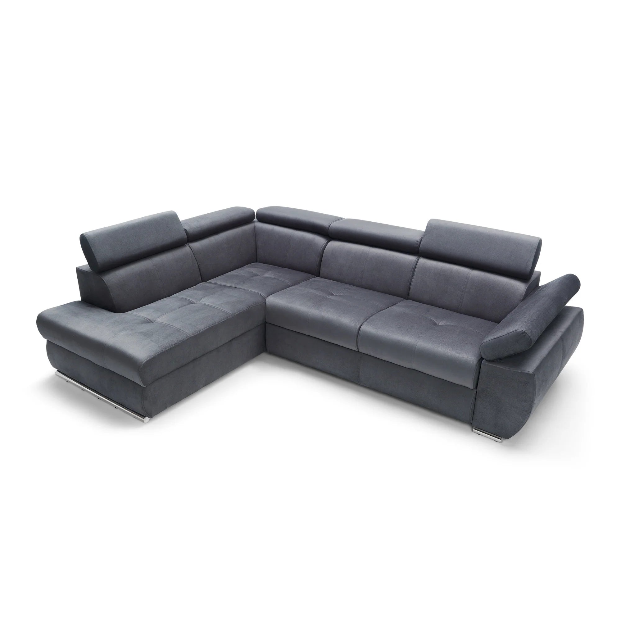 Designer Ecksofa Lizbona II mit Schlaffunktion & Bettkasten in Samt