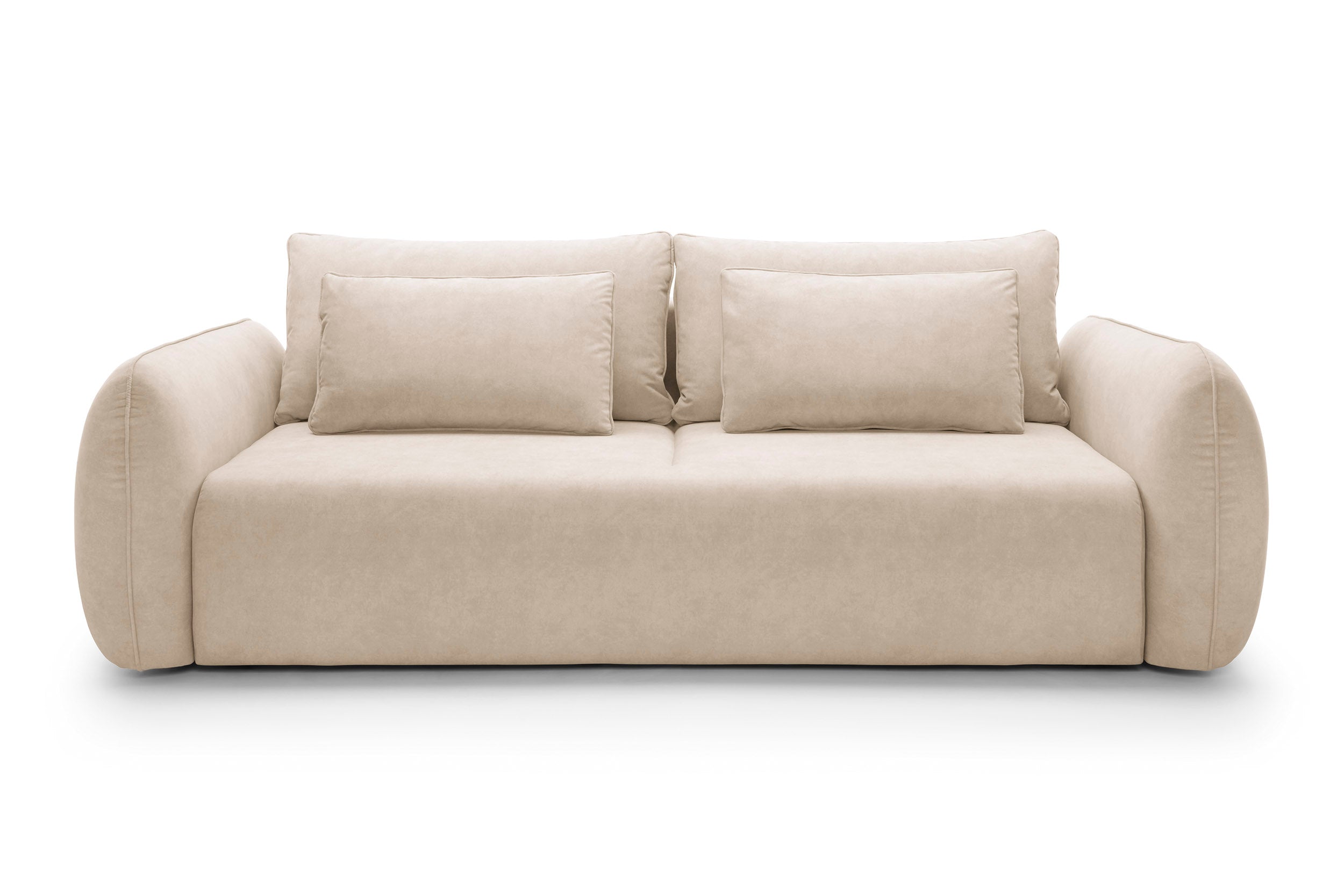 Designer Maloy Sofa  mit Schlaffunktion & Bettkasten in Samt