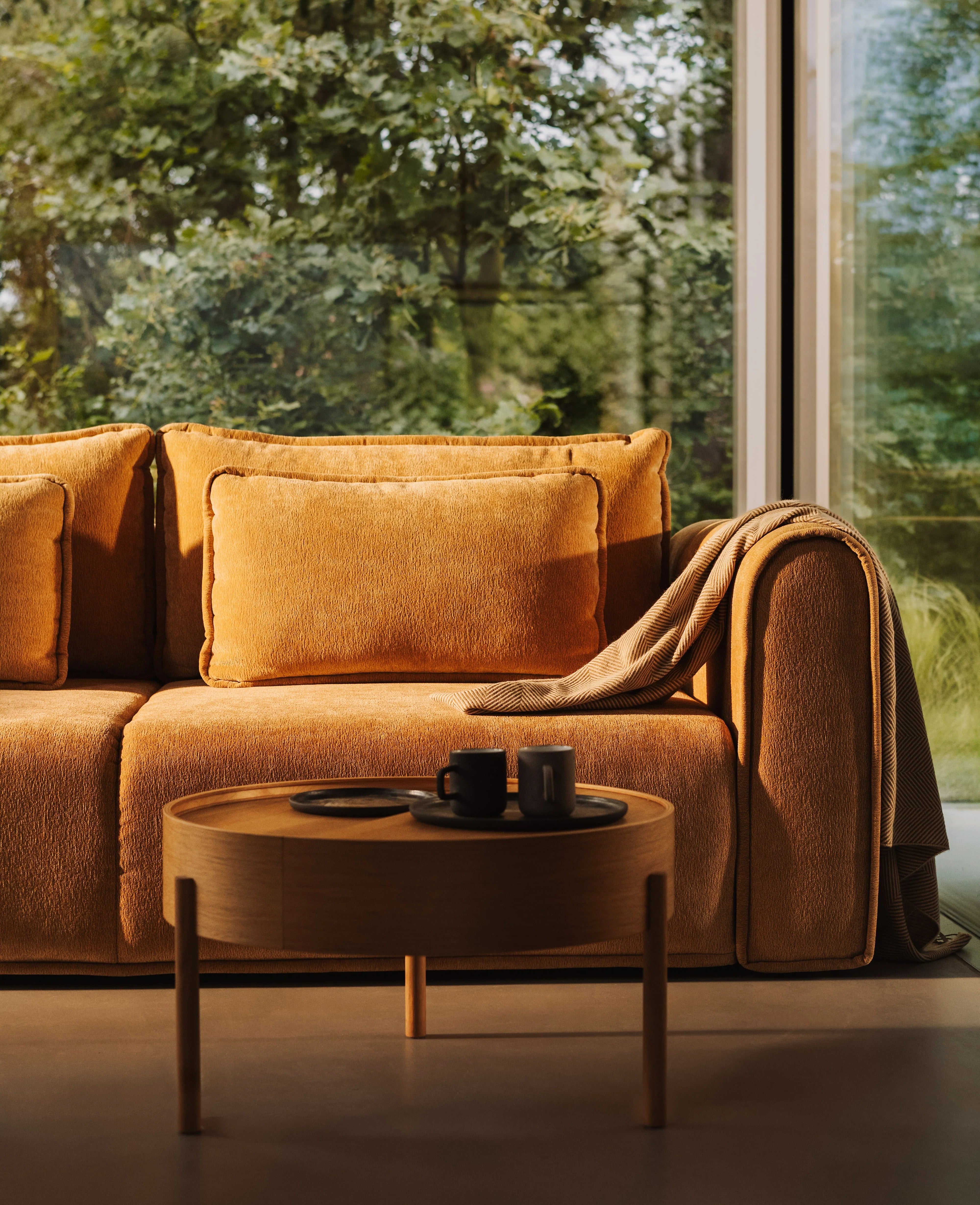 Designer 3-Sitzer Sofa Munro mit Schlaffunktion in Stoff