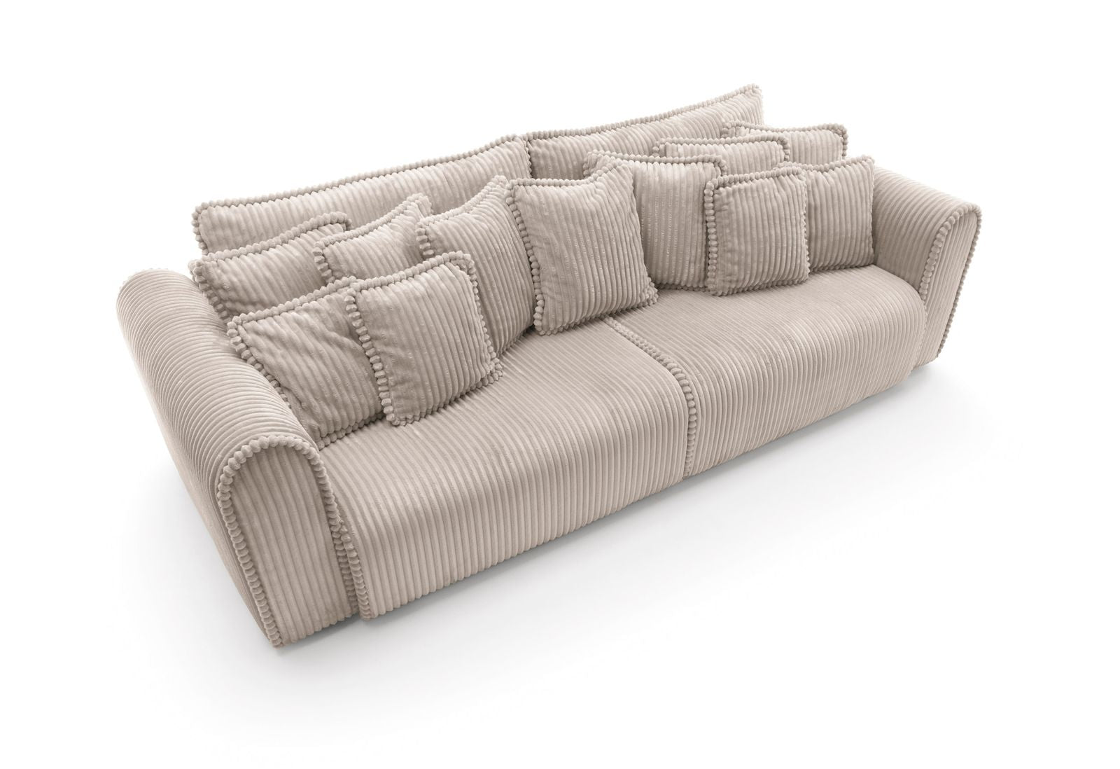 Designer Sofa Big Buddy 4-Sitzer mit Schlaff- & Bettkasten in Cord