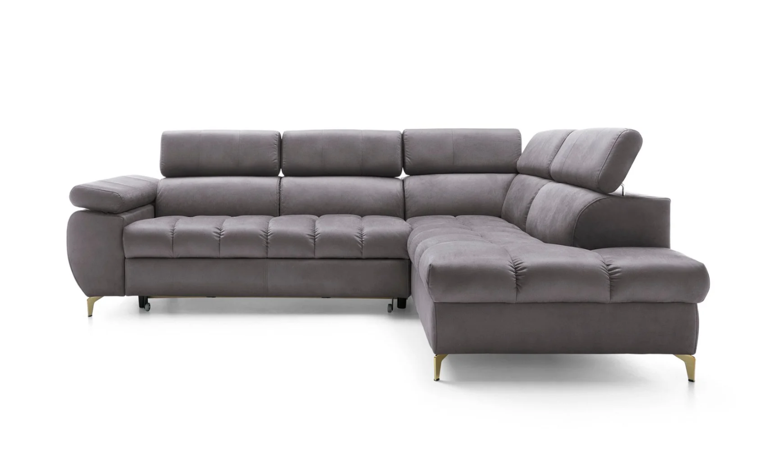 Designer Ecksofa Lugano II mit Schlaff- & Bettkasten in Samt
