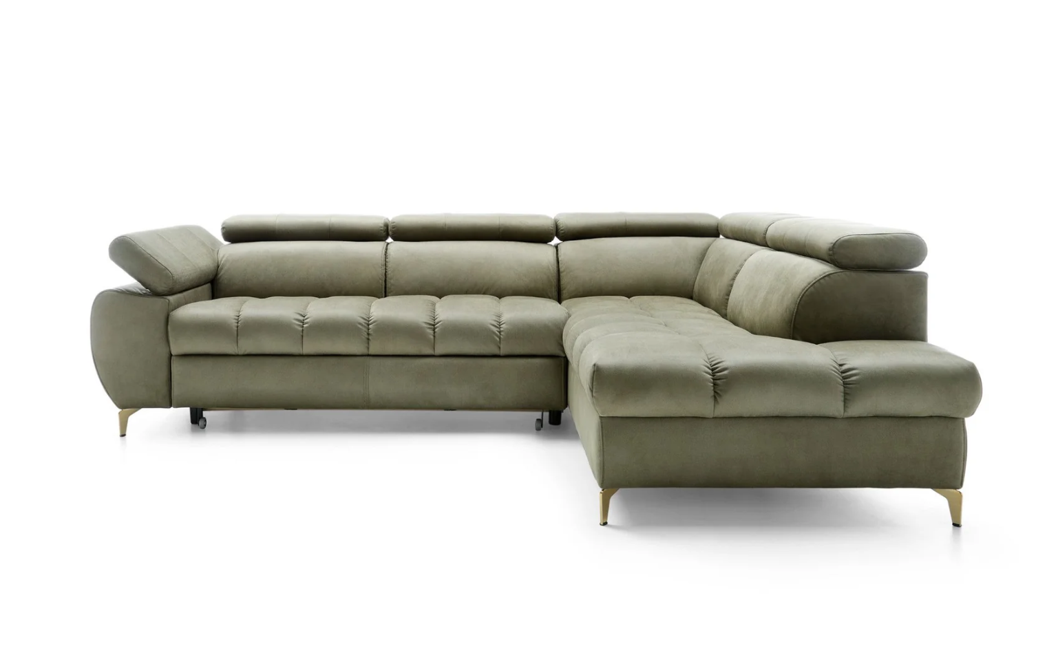 Designer Ecksofa Lugano II mit Schlaff- & Bettkasten in Samt