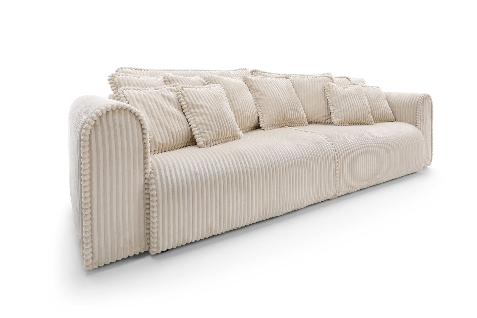 Designer Sofa Big Buddy 4-Sitzer mit Schlaff- & Bettkasten in Cord