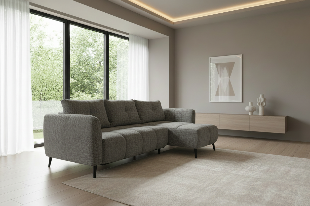 Apollo Sofa Dunkelgrau Schräg