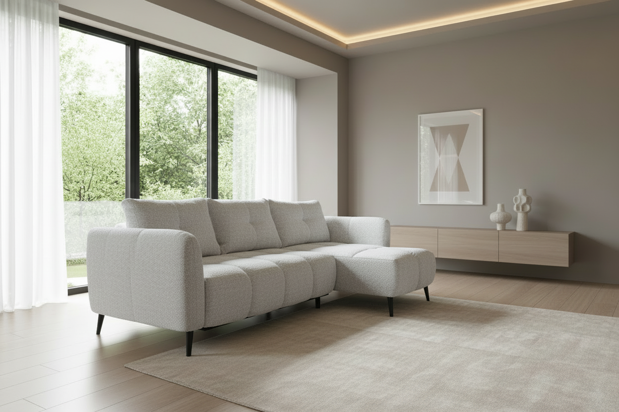 Apollo Sofa Hellgrau Schräg