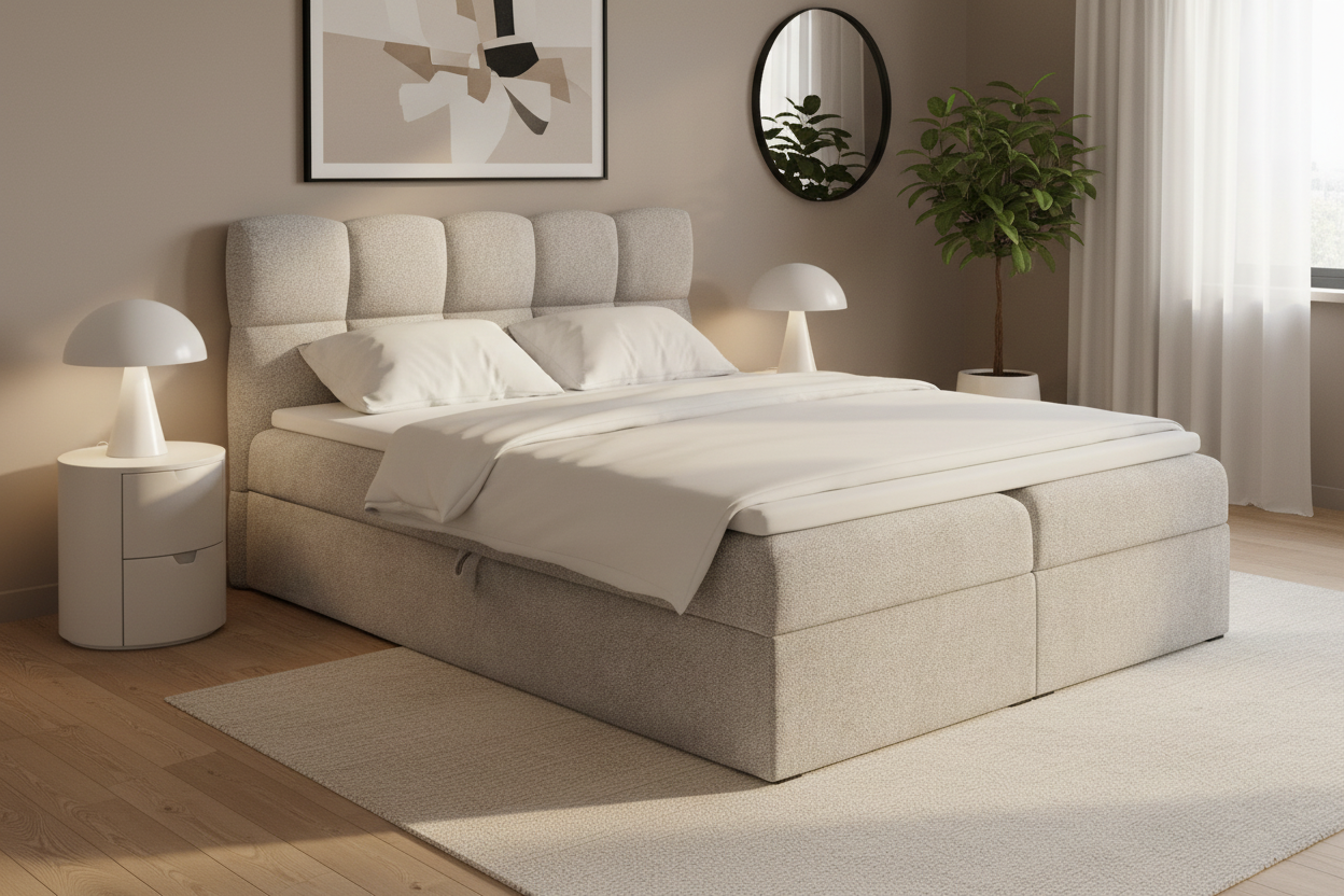 Bett Nero Schrägansicht