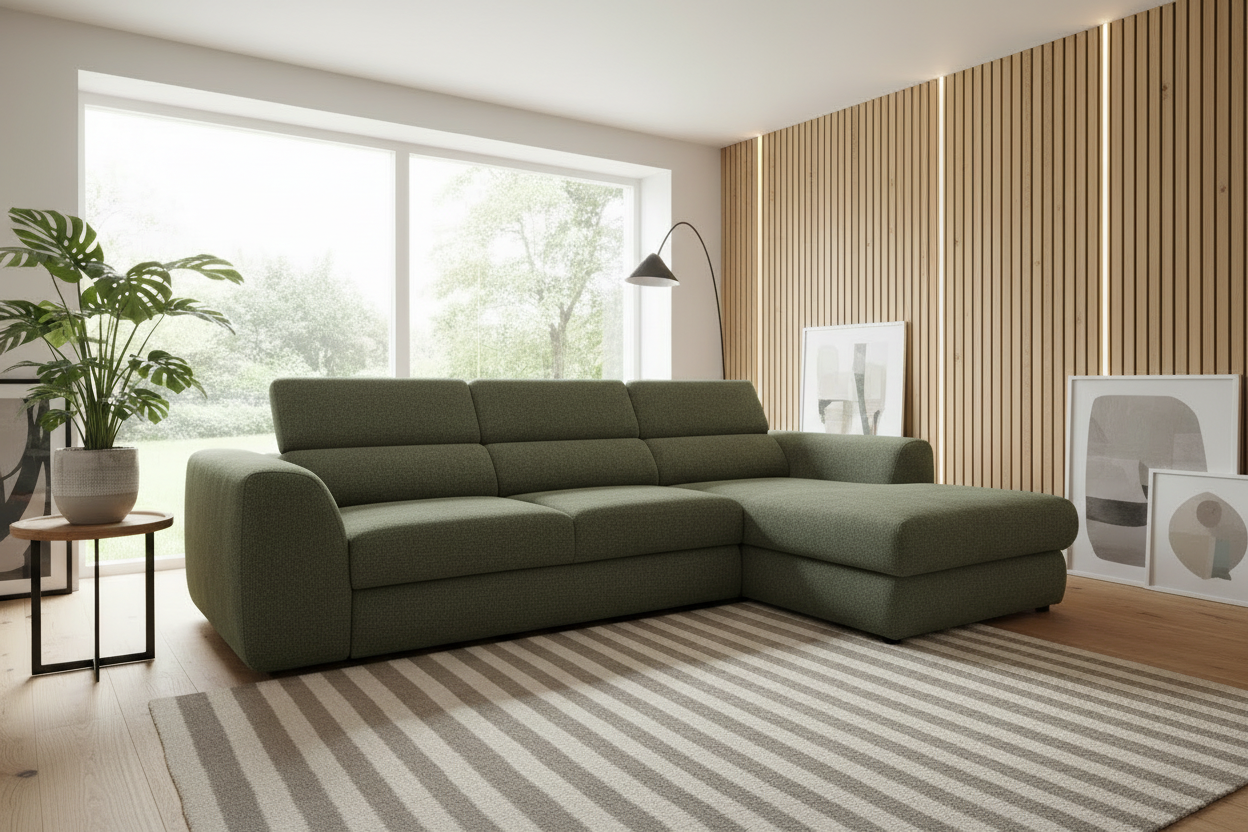 Bluvel I Olivgrün Schrägansicht