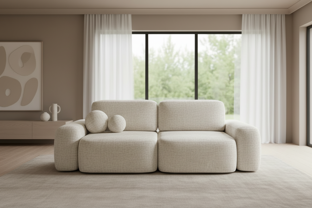 Bold Sofa in Cremona White