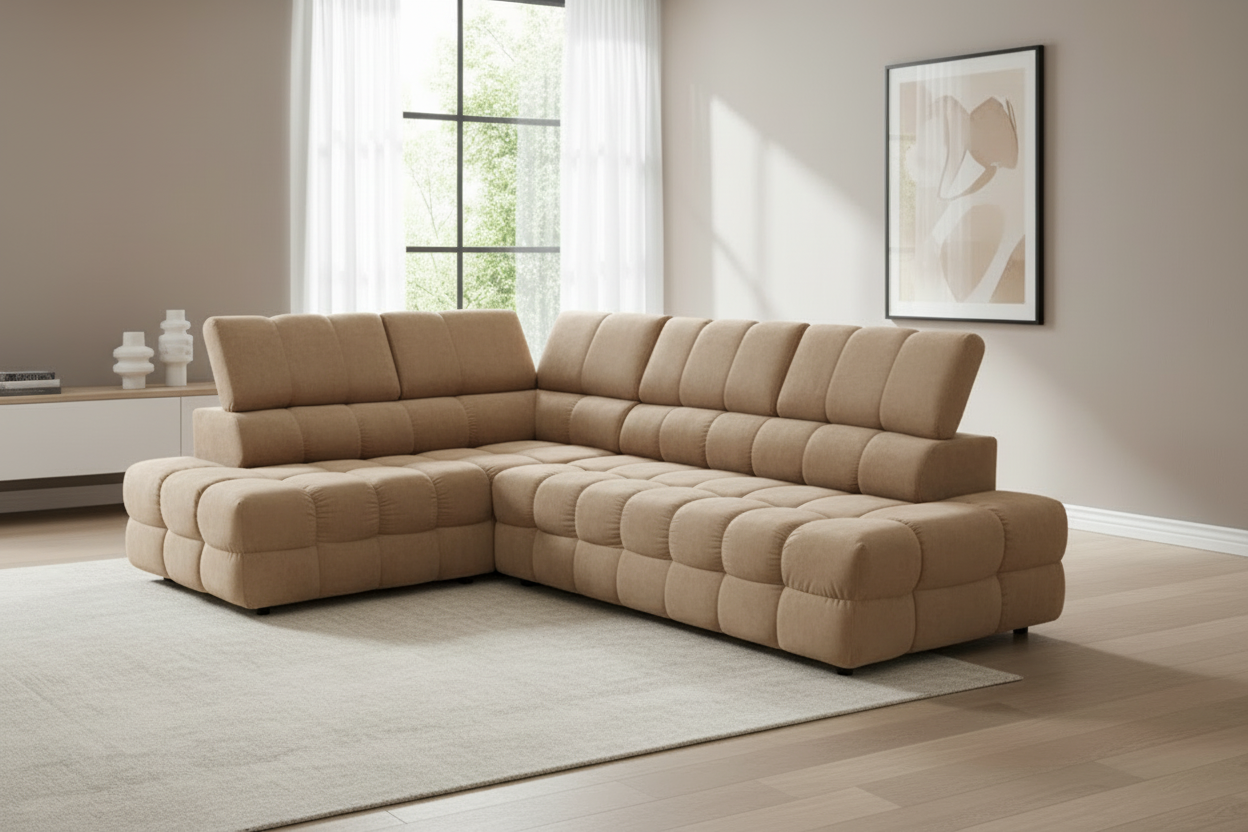 Buffalo Ecksofa Beige Schrägansicht