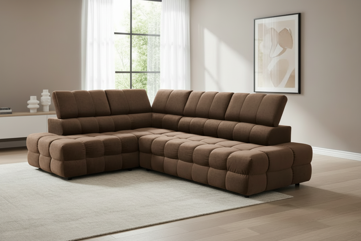 Buffalo Ecksofa Braun Schrägansicht