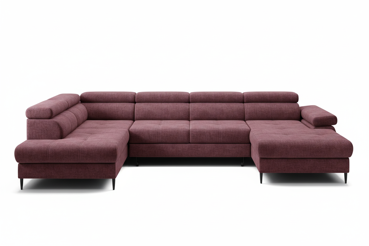 Córdoba III Wohnlandschaft Bordeaux Frontalansicht