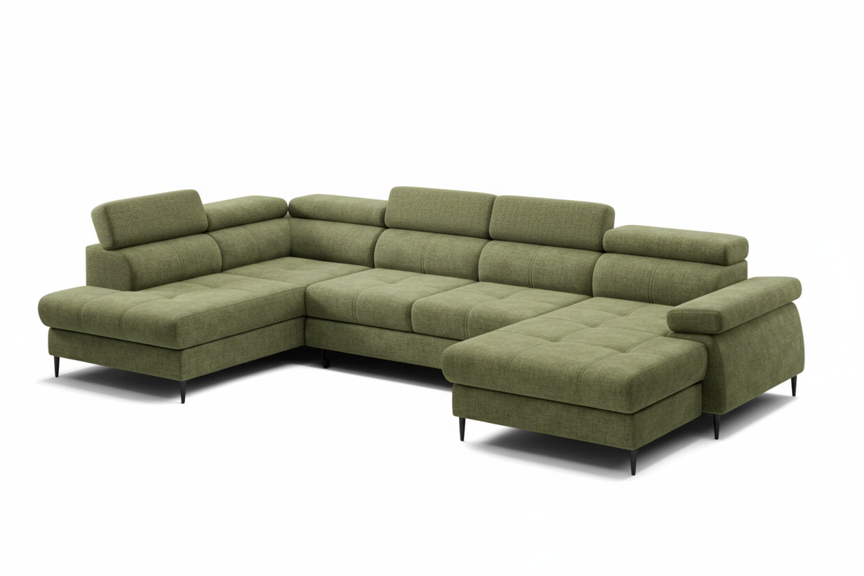 Córdoba III Wohnlandschaft Olivgrün Schrägansicht