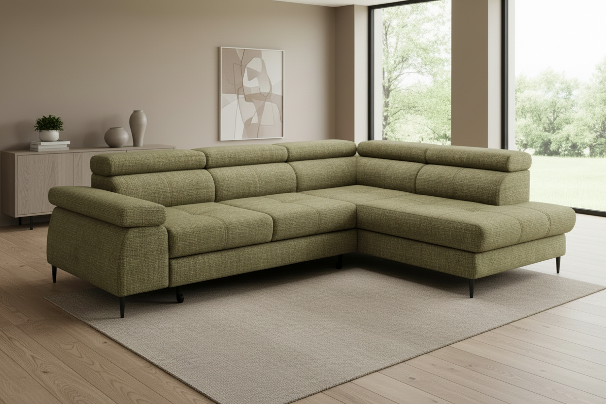 Cordoba II Olivgrün - 45° Schrägansicht