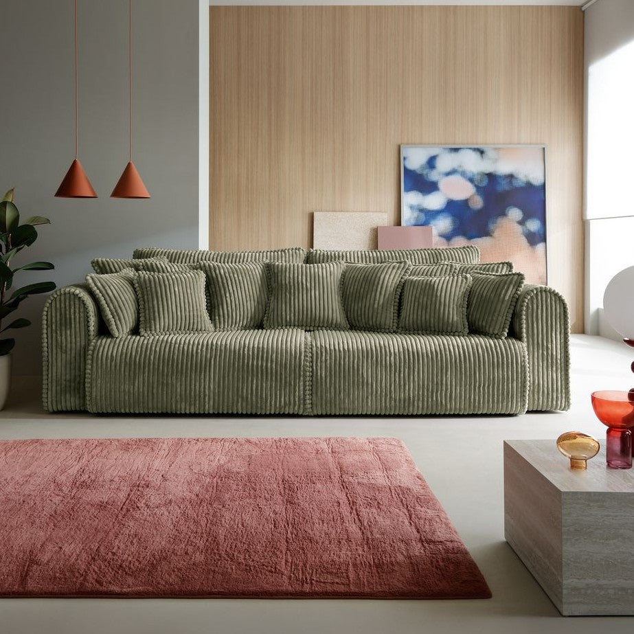 Designer Sofa Big Buddy 4-Sitzer mit Schlaff- & Bettkasten in Cord