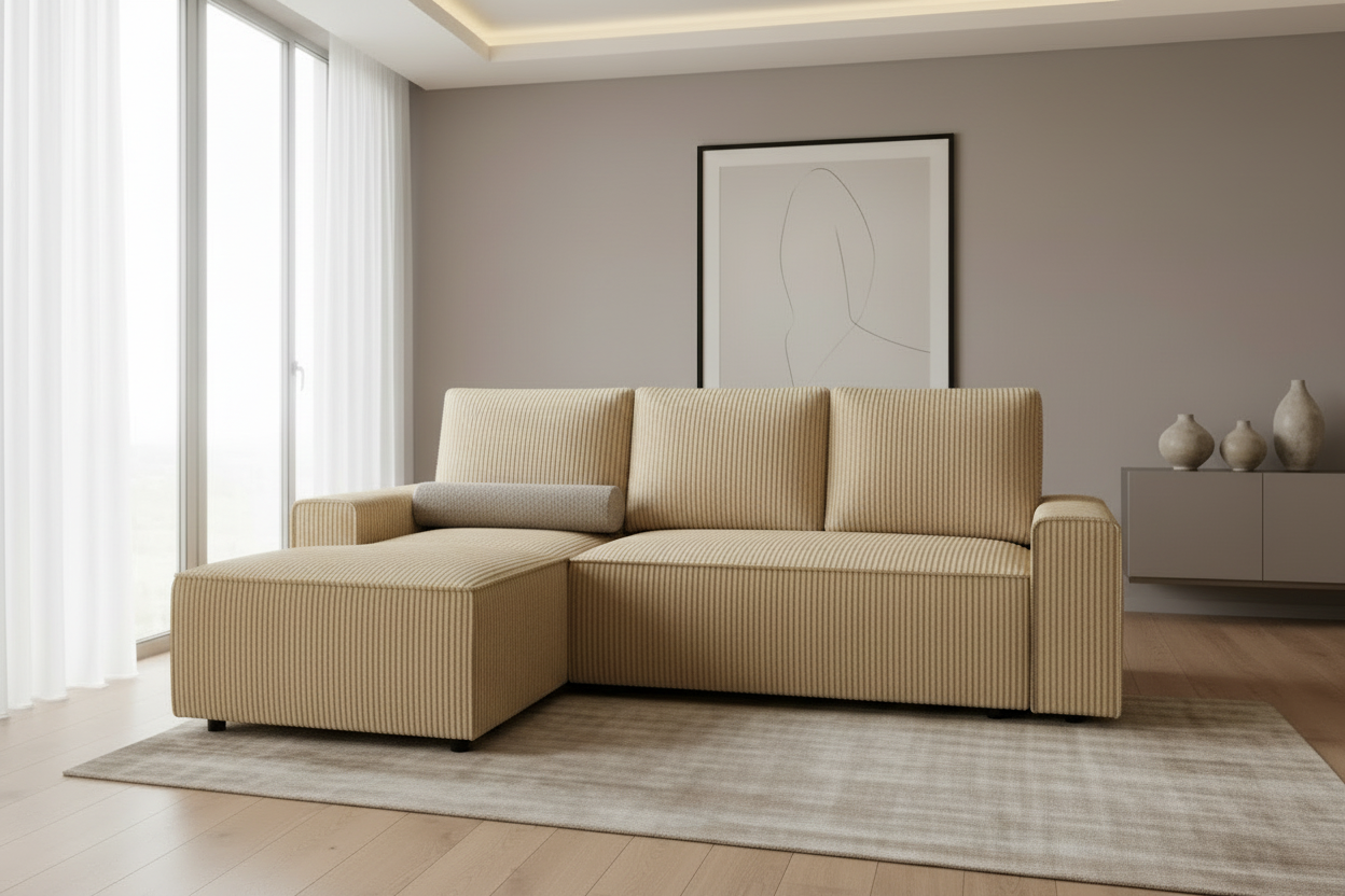 Domo Ecksofa Sand Schräg