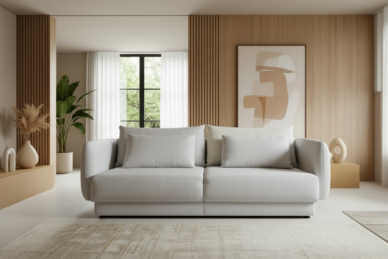 Evora Schlafsofa in Mossa 89 Light Grey