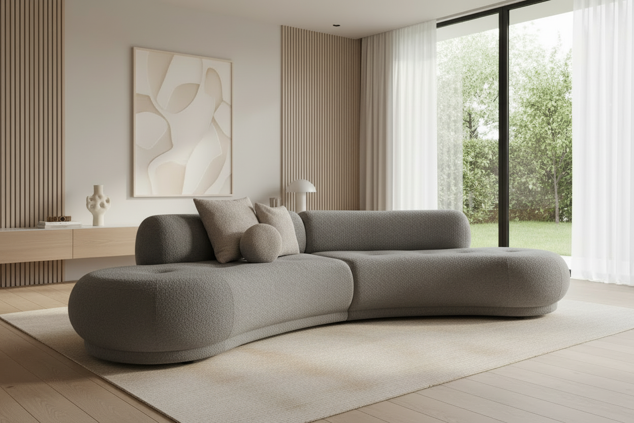 Gio Sofa in Bouclé Grey