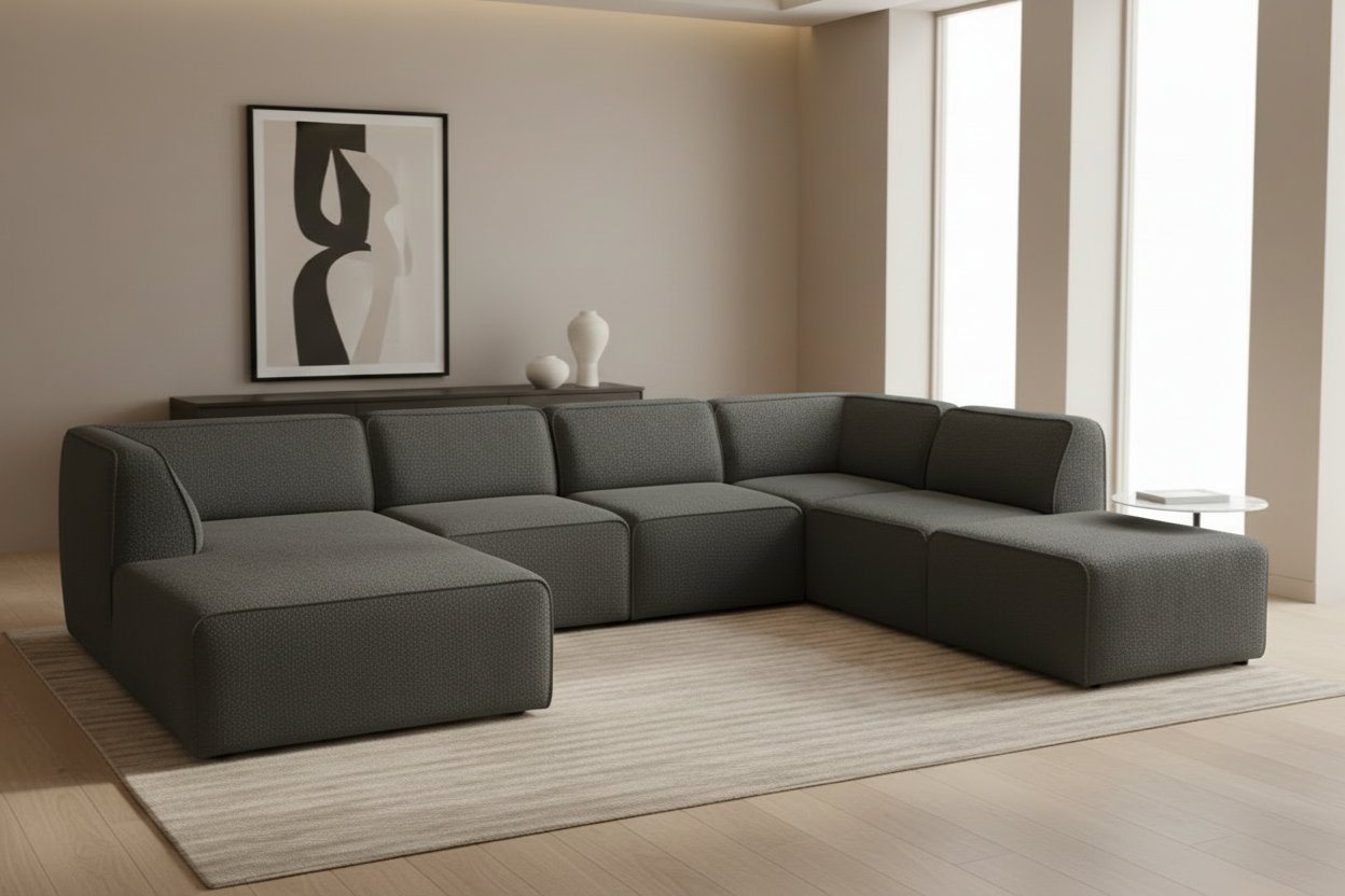 Hugg Modular Dunkelgrau Schrägansicht