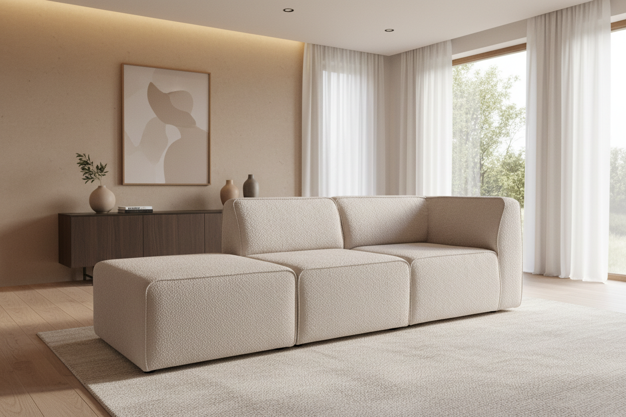 Hugg POUF-1-1A Sofa Frontalansicht