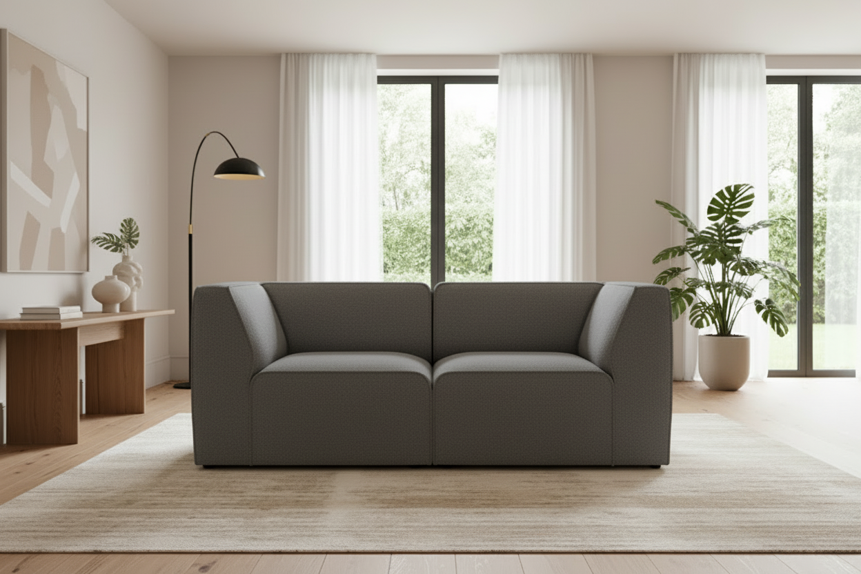 Hugg Sofa in Abriamo 07 Bouclé