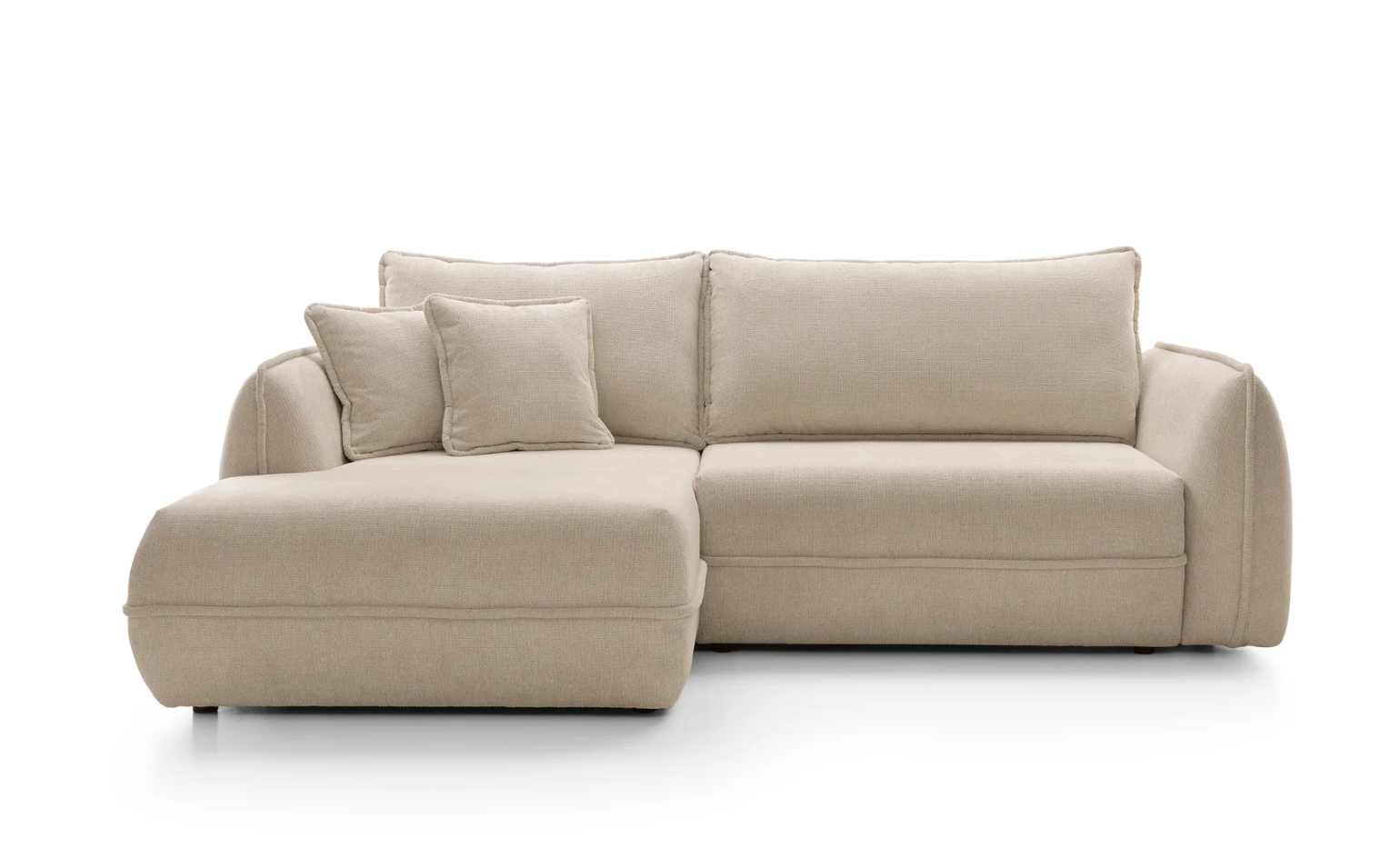 Designer Ecksofa Moho mit Schlaf- und Klappfunktion in Stoff