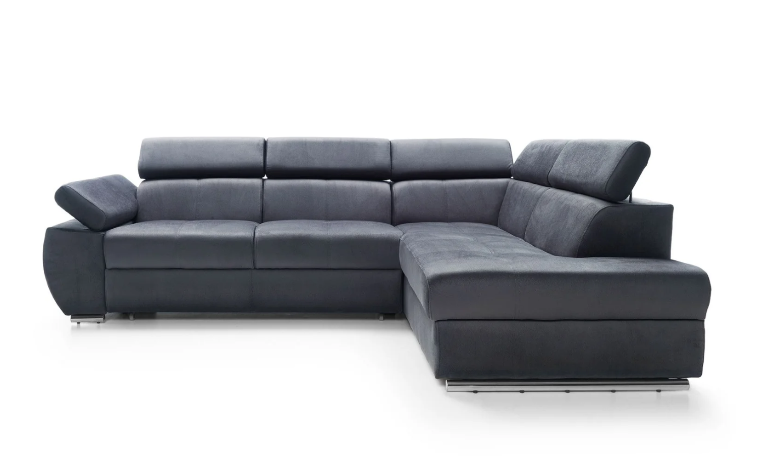 Designer Ecksofa Lizbona II mit Schlaffunktion & Bettkasten in Samt