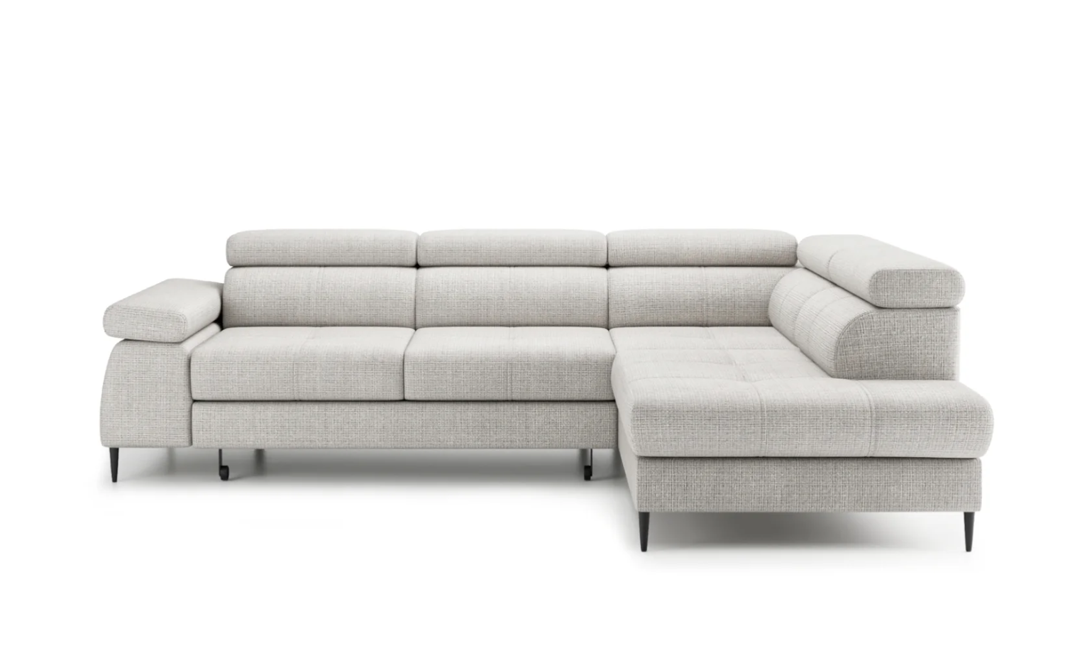 Designer Ecksofa Cordoba II mit Schlaffunktion & Bettkasten in Chenille