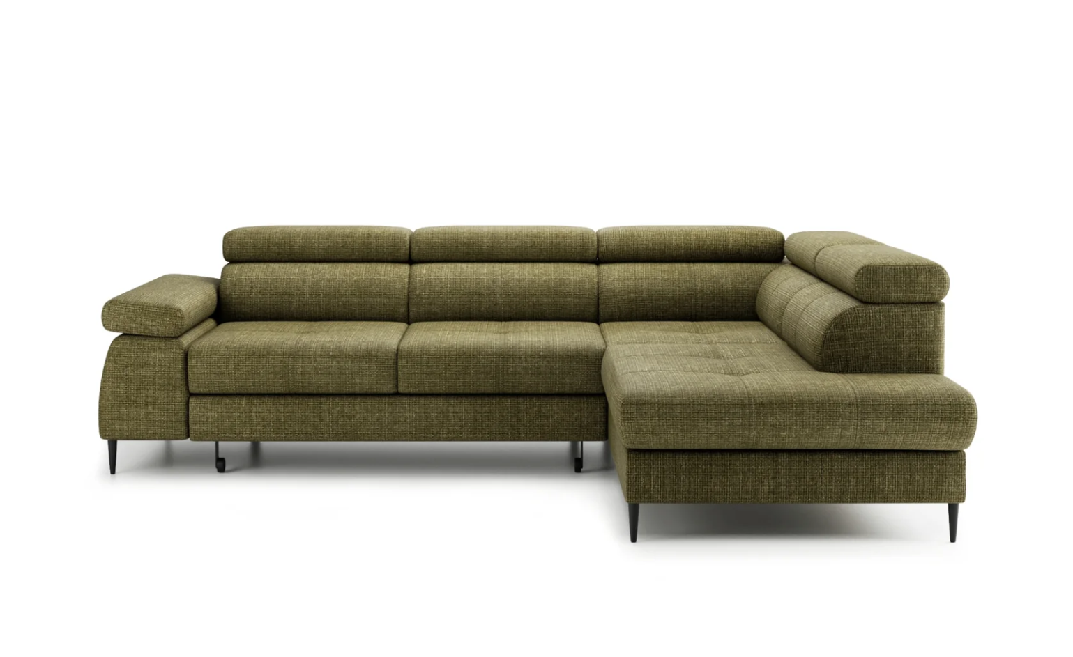 Designer Ecksofa Cordoba II mit Schlaffunktion & Bettkasten in Chenille