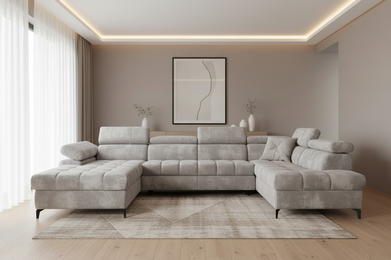 Lugano III Ecksofa in Castel 82