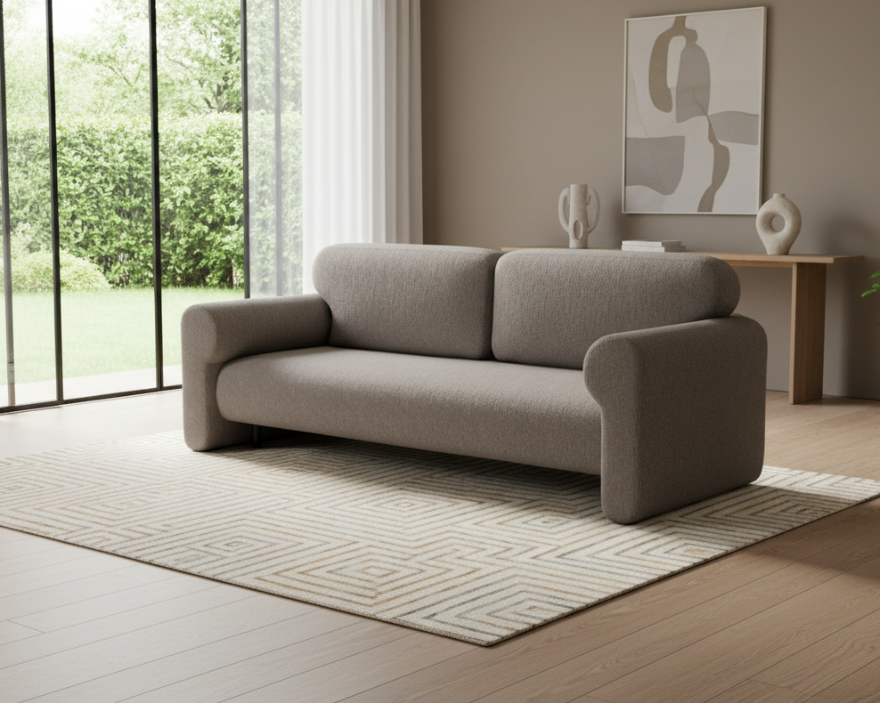 Designer Sofa Messalinna mit Schlaff- & Bettkasten in Stoff