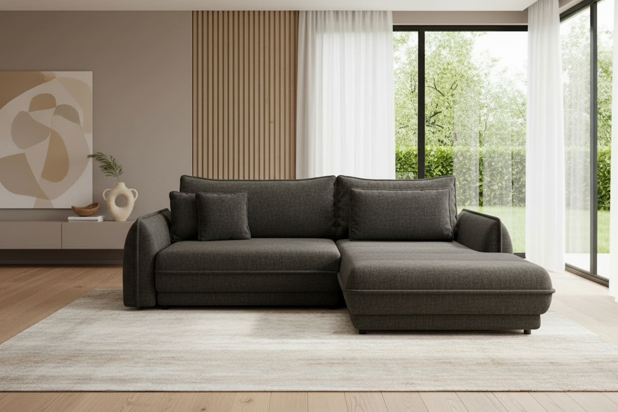 Mojave I Ecksofa in Modesto Dunkelgrau