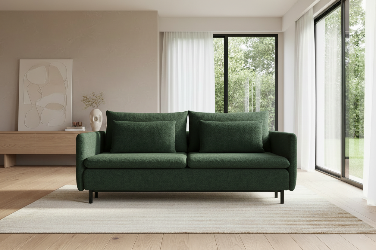 Mora Sofa in Green Bouclé