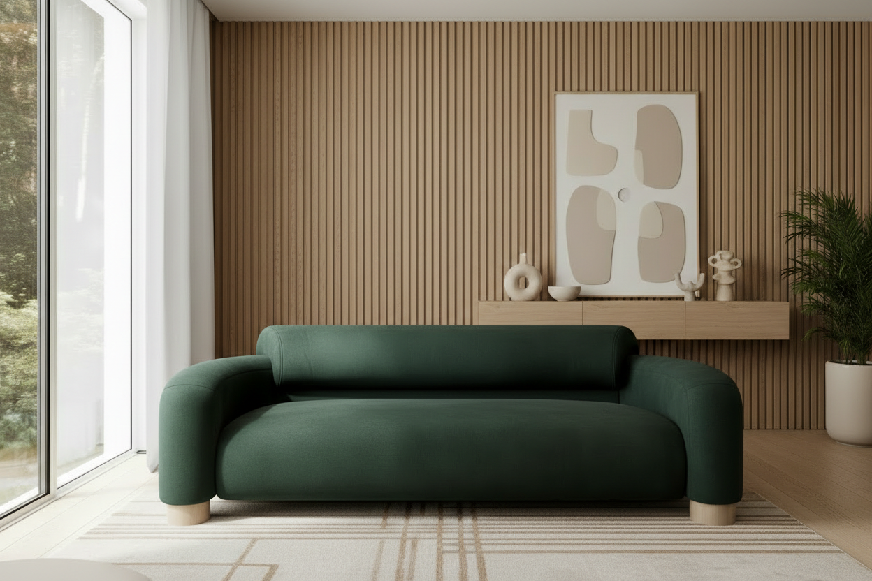 Path 3 Sofa in Virtu Green (dunkles Petrol)