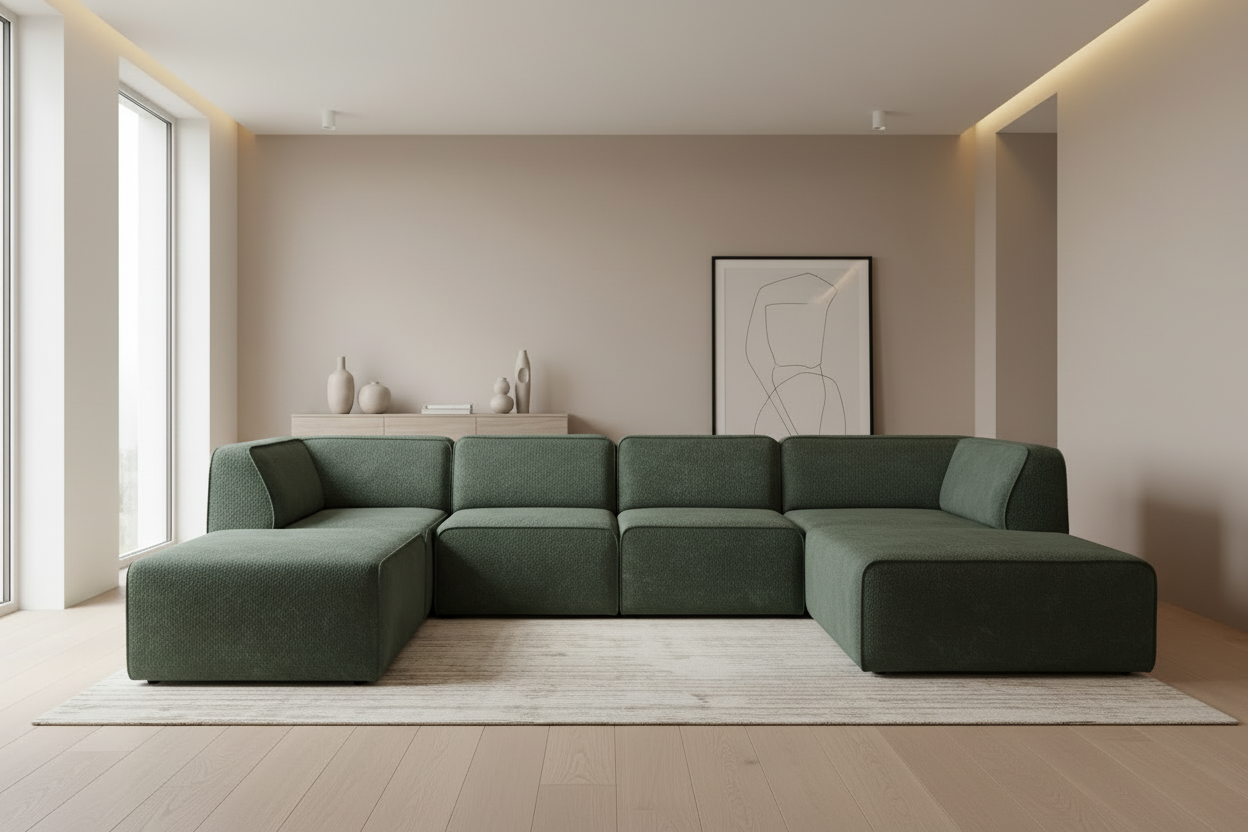 Designer Wohnlandschaft Hugg Modular in Bouclé