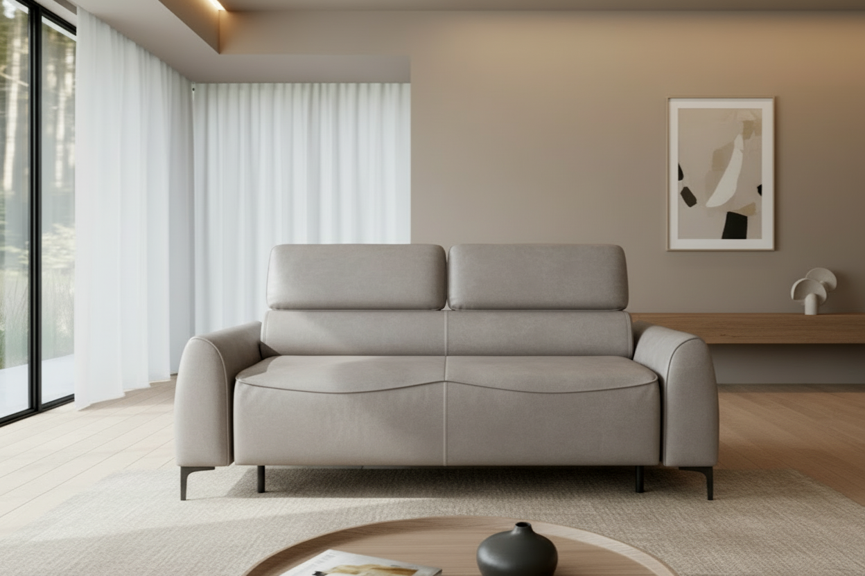 Sofa Monza in Nube 81 Light Grey