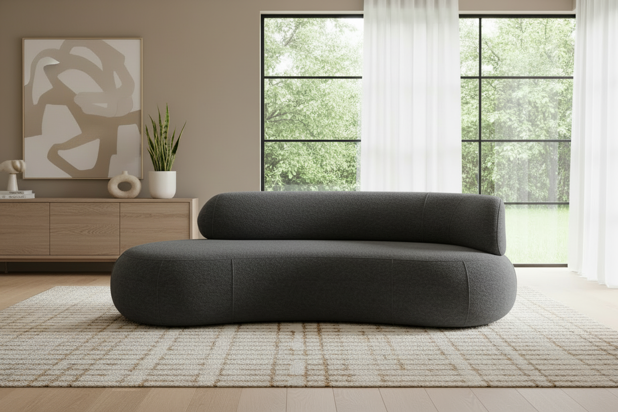 Designer Sofa Soul 3‑Sitzer in Bouclé