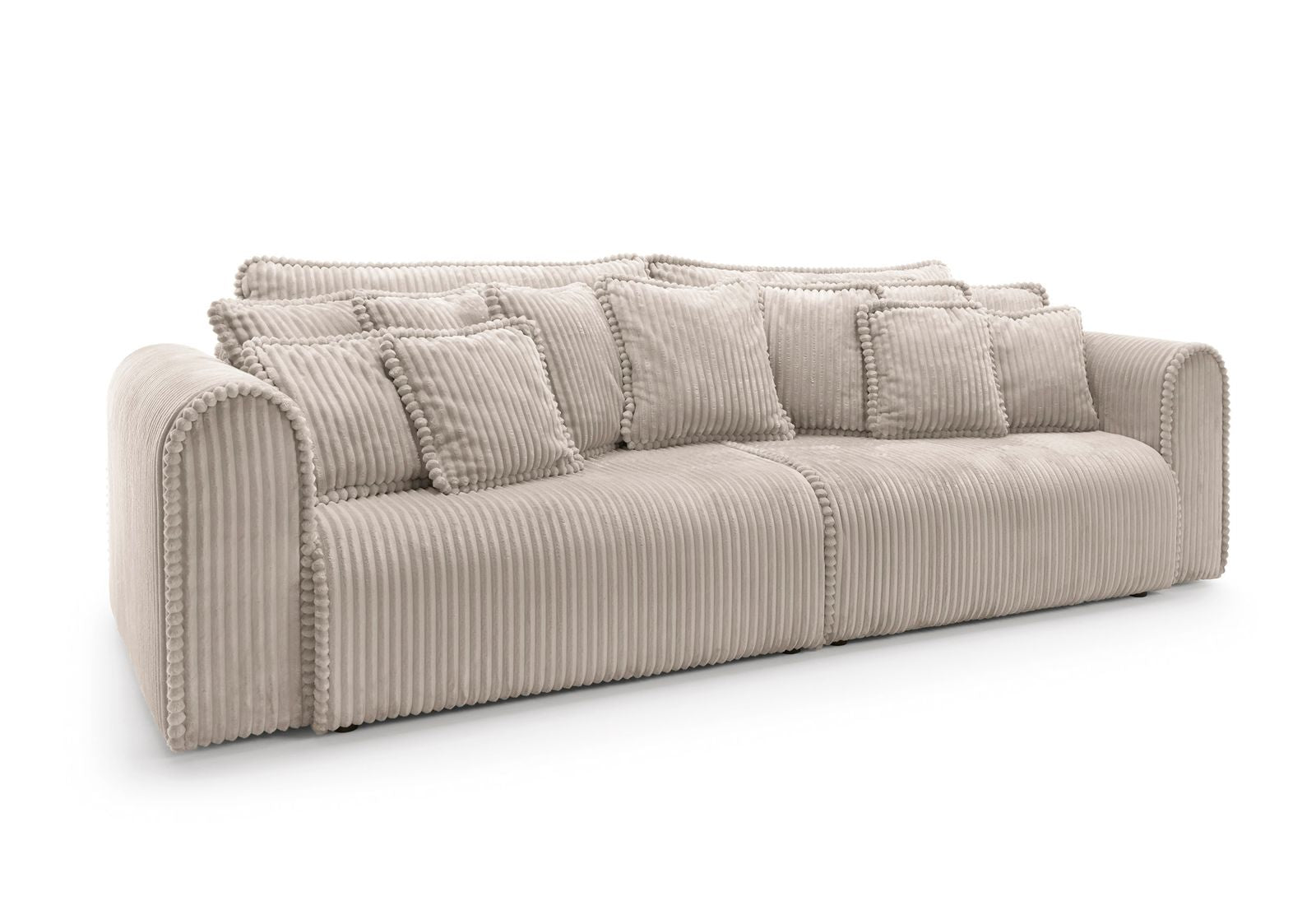 Designer Sofa Big Buddy 4-Sitzer mit Schlaff- & Bettkasten in Cord