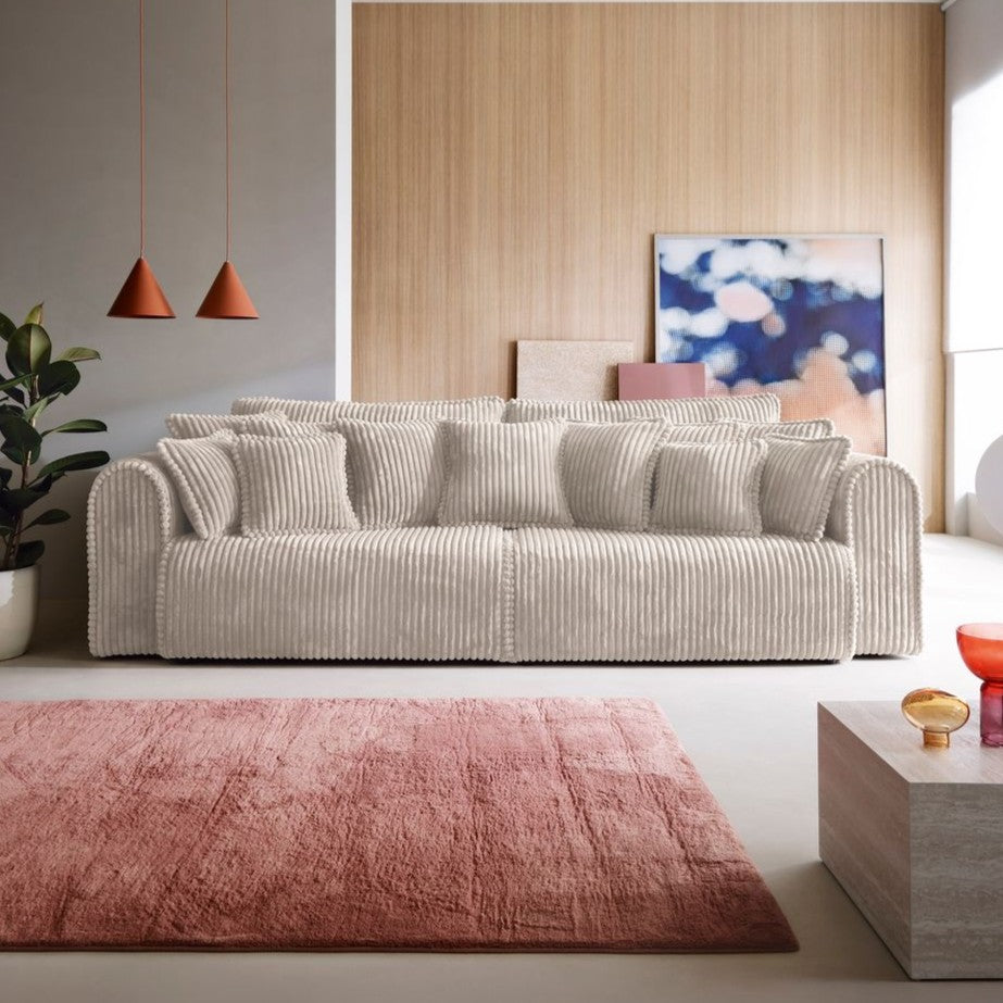 Designer Sofa Big Buddy 4-Sitzer mit Schlaff- & Bettkasten in Cord